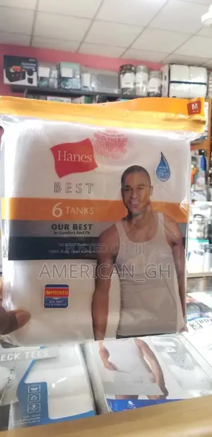 Hanes 6 Pieces Tanks/Singlets(M)