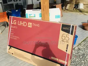 Smart Black Led Glossy LG Electric UP77 65 Inches Tv