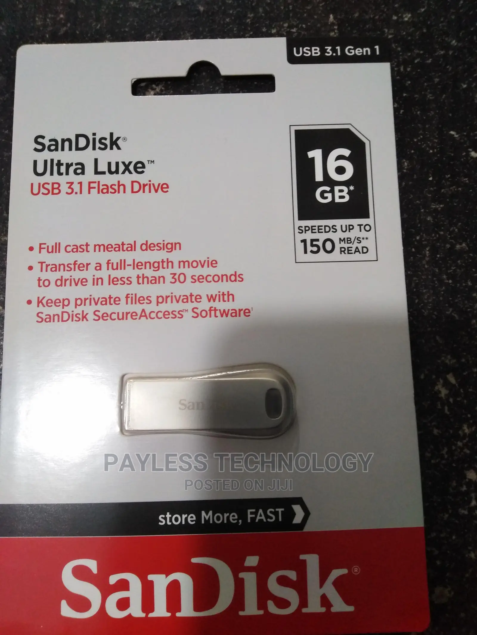 Sandisk Ultra Luxe 16gb USB 3.1 Pendrives