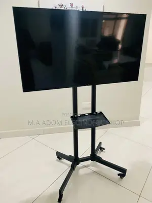 Stainless Steel Moveable Tv Trolly for 32”-70” Tv,Black.