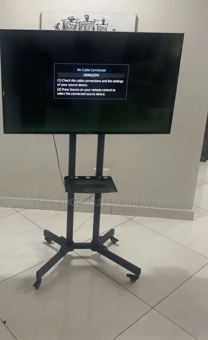 Moveable Tv Trolly for 32 Inch to 70 Inch Tv(Black).