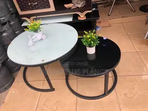 Glass 2 in 1 Center Table Set