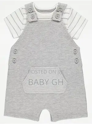 George Ash Dungarees and White Romper Set