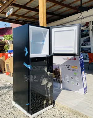 Lovely Pearl PF-217T-2B 2 Door Electric Fridge,Black.