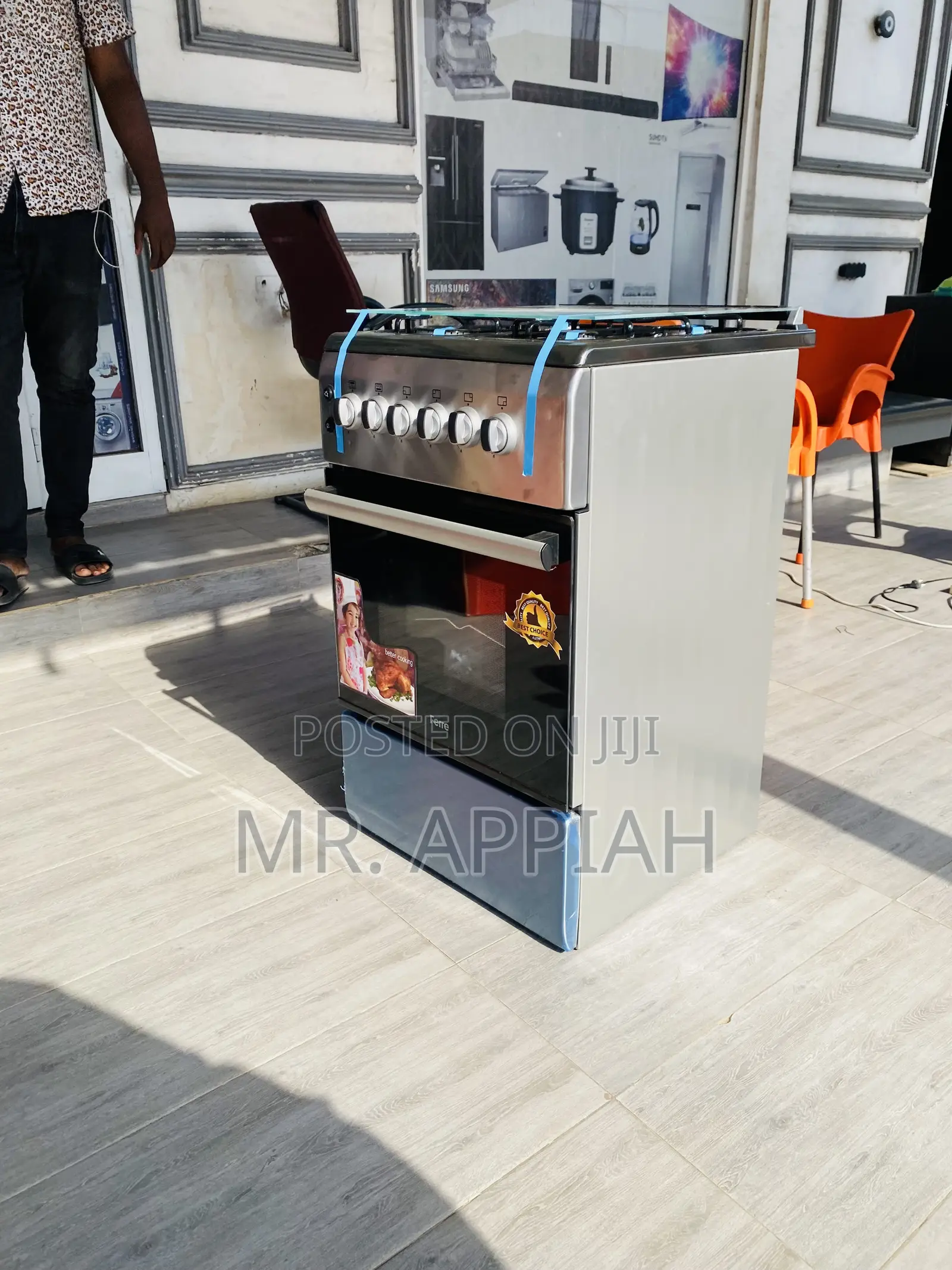 Anti-Rust Ferrre 50x60 4 Gas Burner With Oven(Gray).