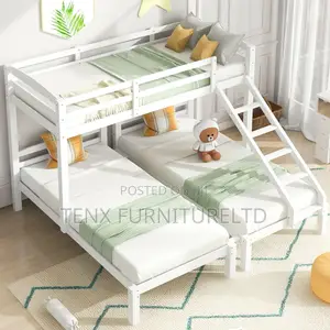 Bunk Bed Tripple (White)