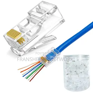 RJ45 Connectors CAT6 Pass Through Connectors Ends