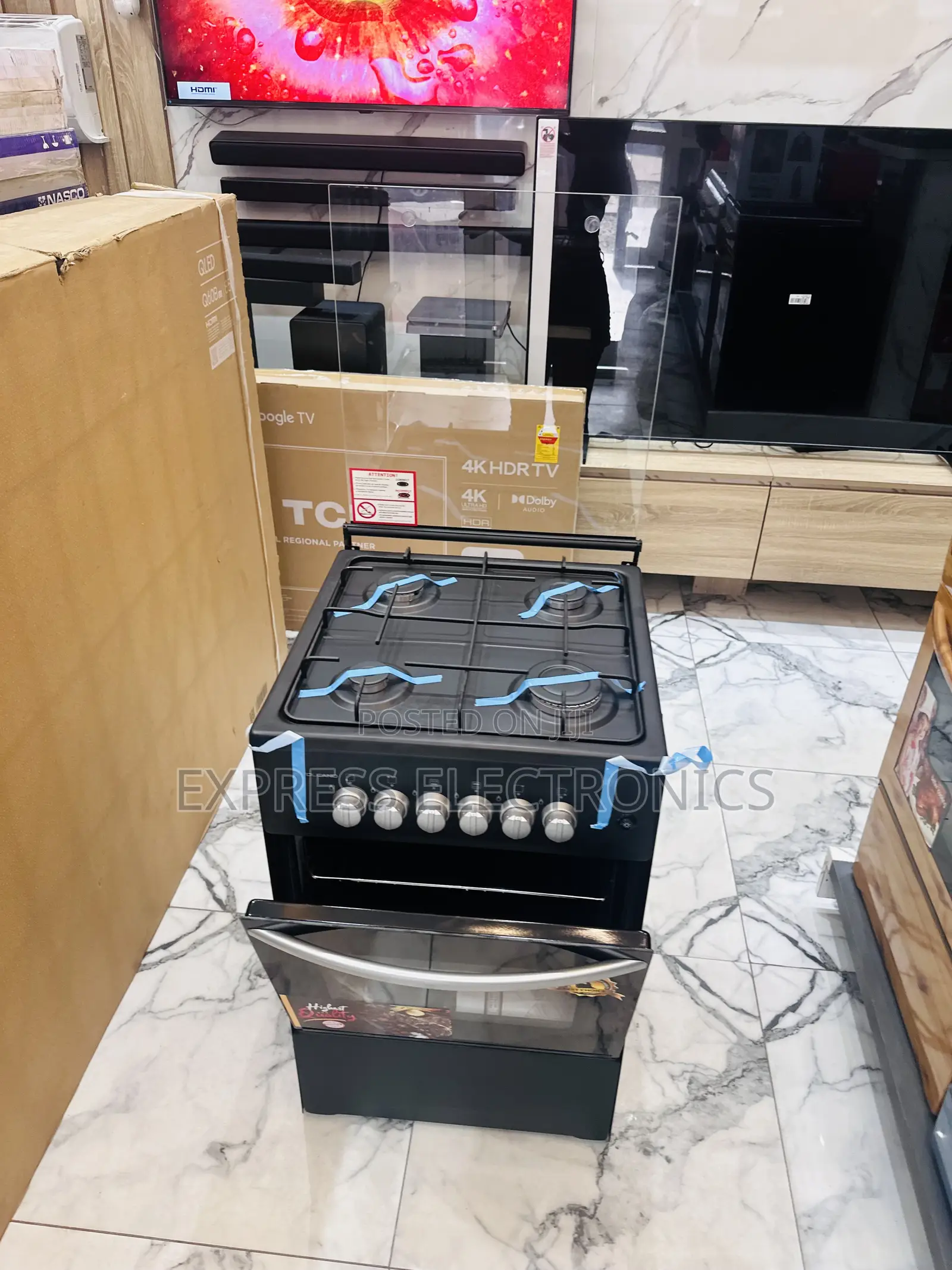 High Quality Black Anti Rust Stove Oven Grill 4burner 50/50