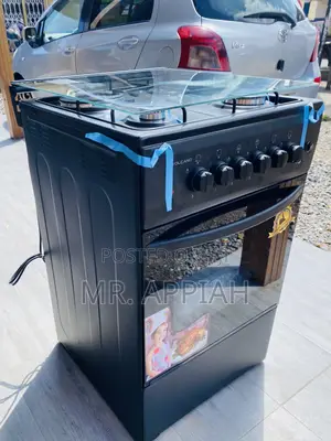 Stainless Steel Volcano 3 Gas + 1 Electric Burner(Black).