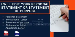 I Will Edit Your Personal Statement Or Statement Of Purpose