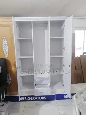 3 Doors White Wardrobe