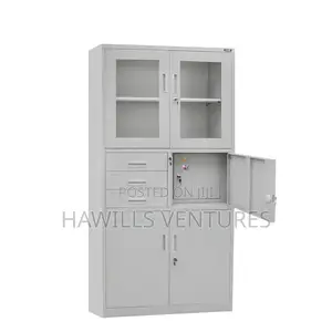 Halh Glass Cabinet With Safe