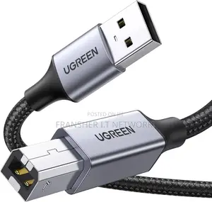80802 Cable UGREEN US369 USB-A to USB-B 2.0, Braided, 1.5m,