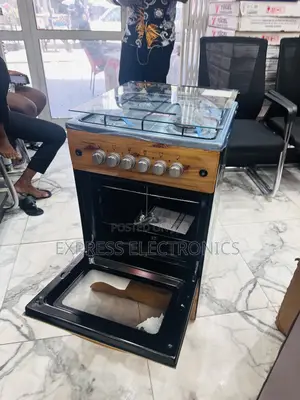 Stainless Steel Gas Cooker Oven Grill 4burner Wooden Like