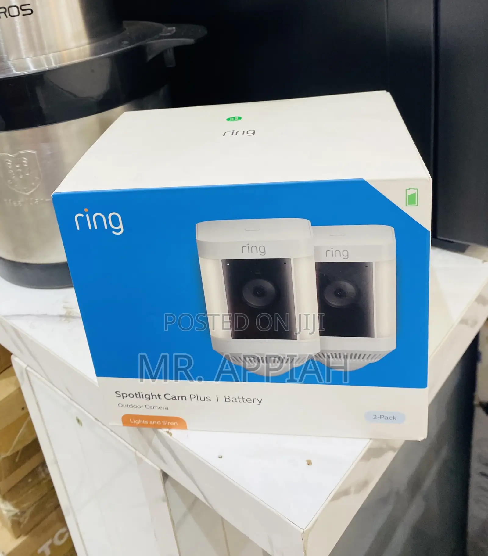 Energy Efficient Ring Sportlight Cam Plus Security Camera.