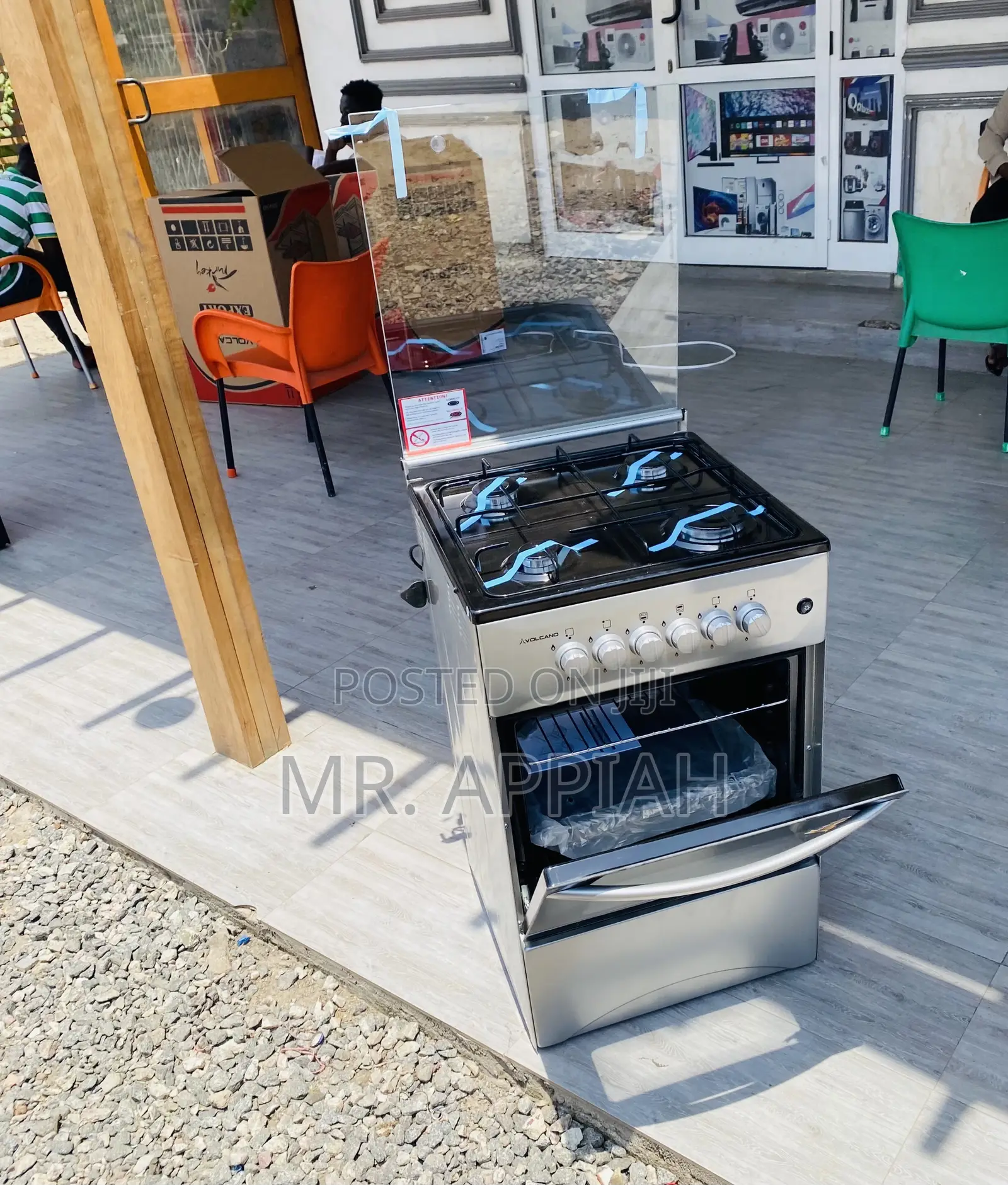 Shop Qualityvolcano Oven Grill 4gas Burner+Glass Lid,Gray