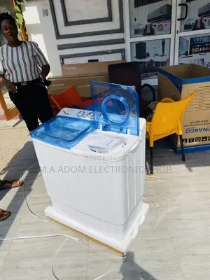 Nasco 8kg Semi-Automatic Twin Tub Electric Washing Machine.