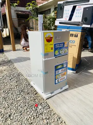 Super Chilling Nasco 2 Door Table Top Fridge, Gray.