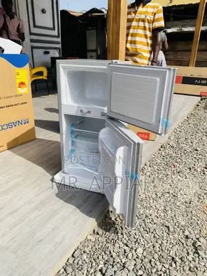 Energy Saving Nasco 2 Door Table Top Fridge(Gray).