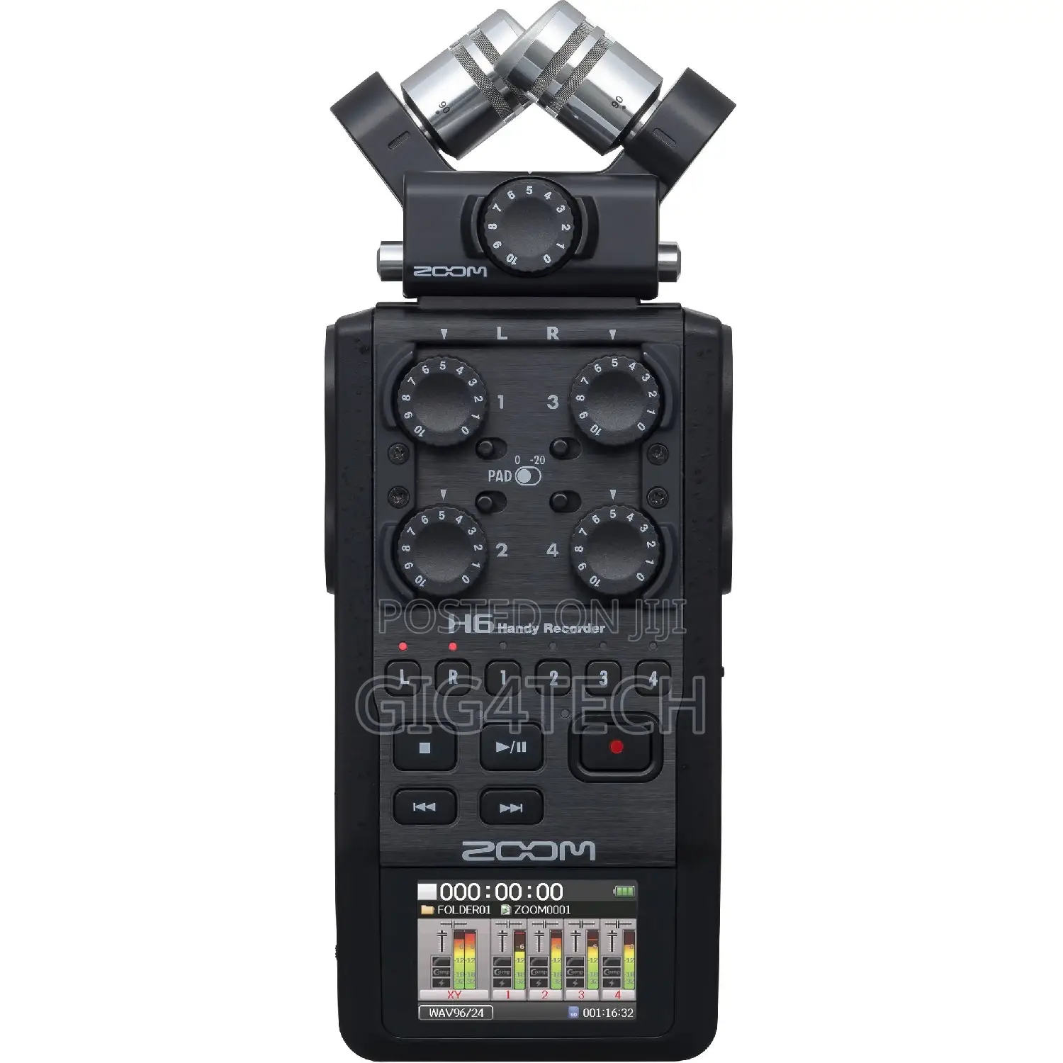 Zoom H6 All Black 6-Input / 6-Track Portable Handy Recorder
