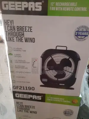 Geepas Rechargeable Fan 20hours
