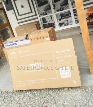 Glossy Electric TCL C635 Black 55 Inches Qled Smart Tv