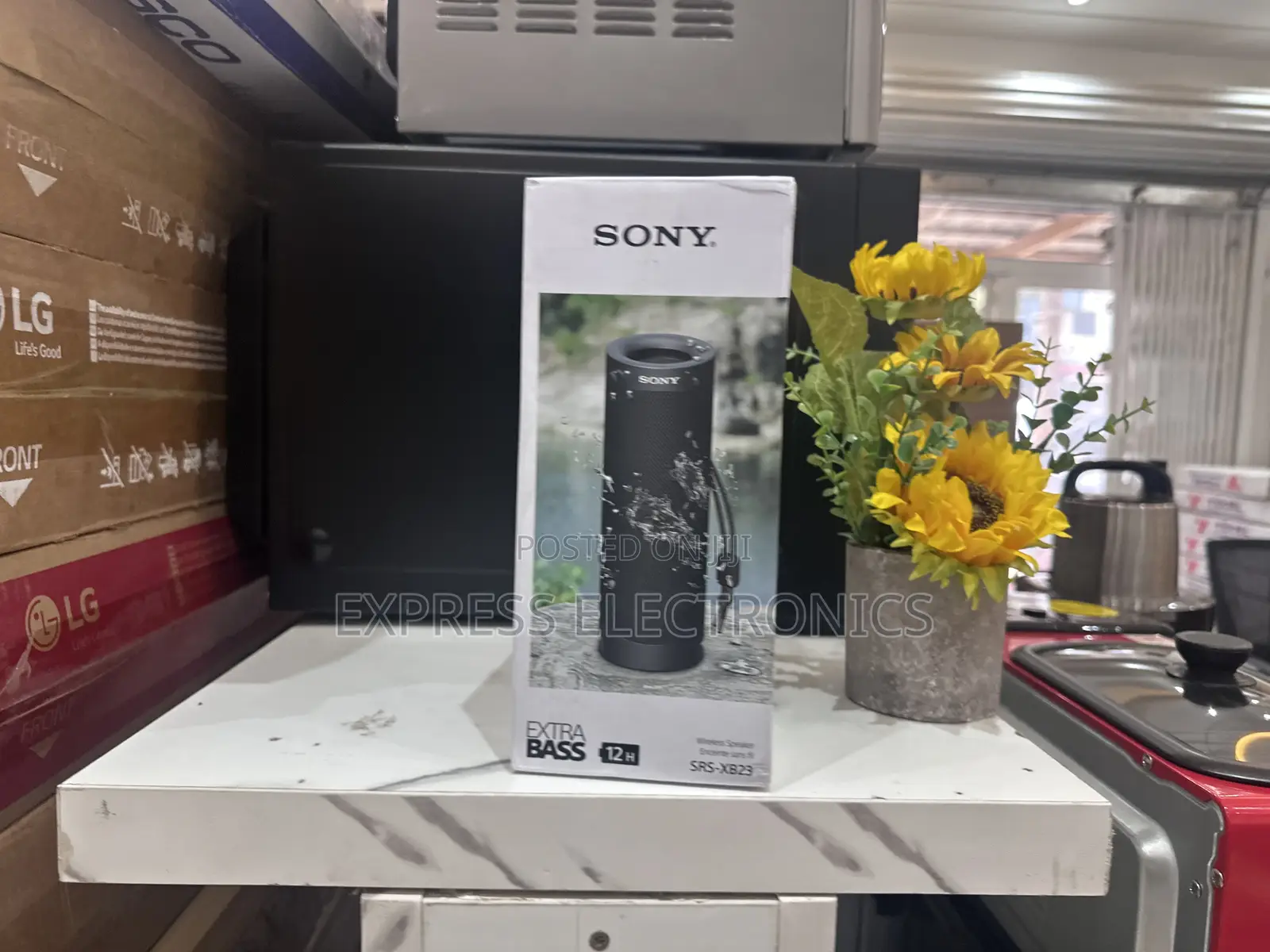 Zealous Sleek Black SRS-XB23 Bluetooth Speaker 