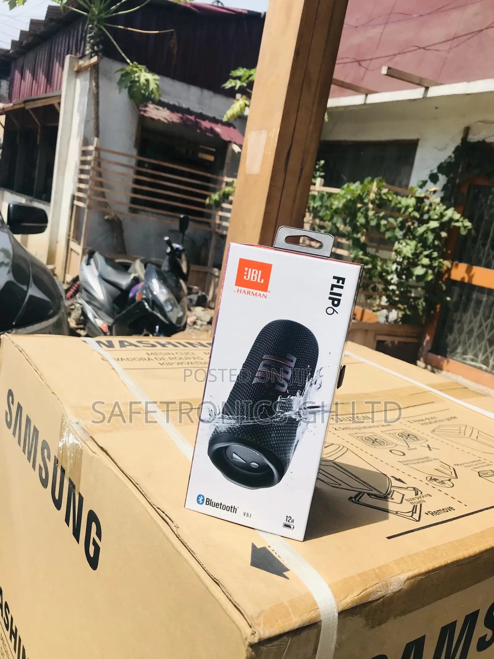 Flip 6 JBL Black Bluetooth Electric Wireless Speaker