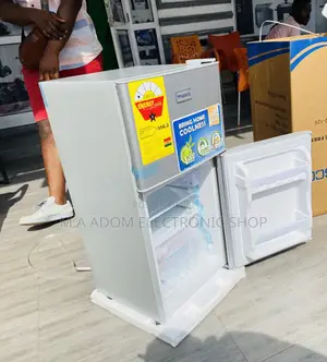 Sealed in Box Nasco 2 Door Table Top Electric Fridge, Gray.