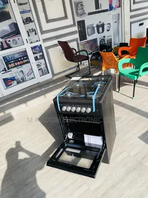 Volcano 50x50(Gray)Oven and Grill 4 Gas Cooker + Glass Lid.