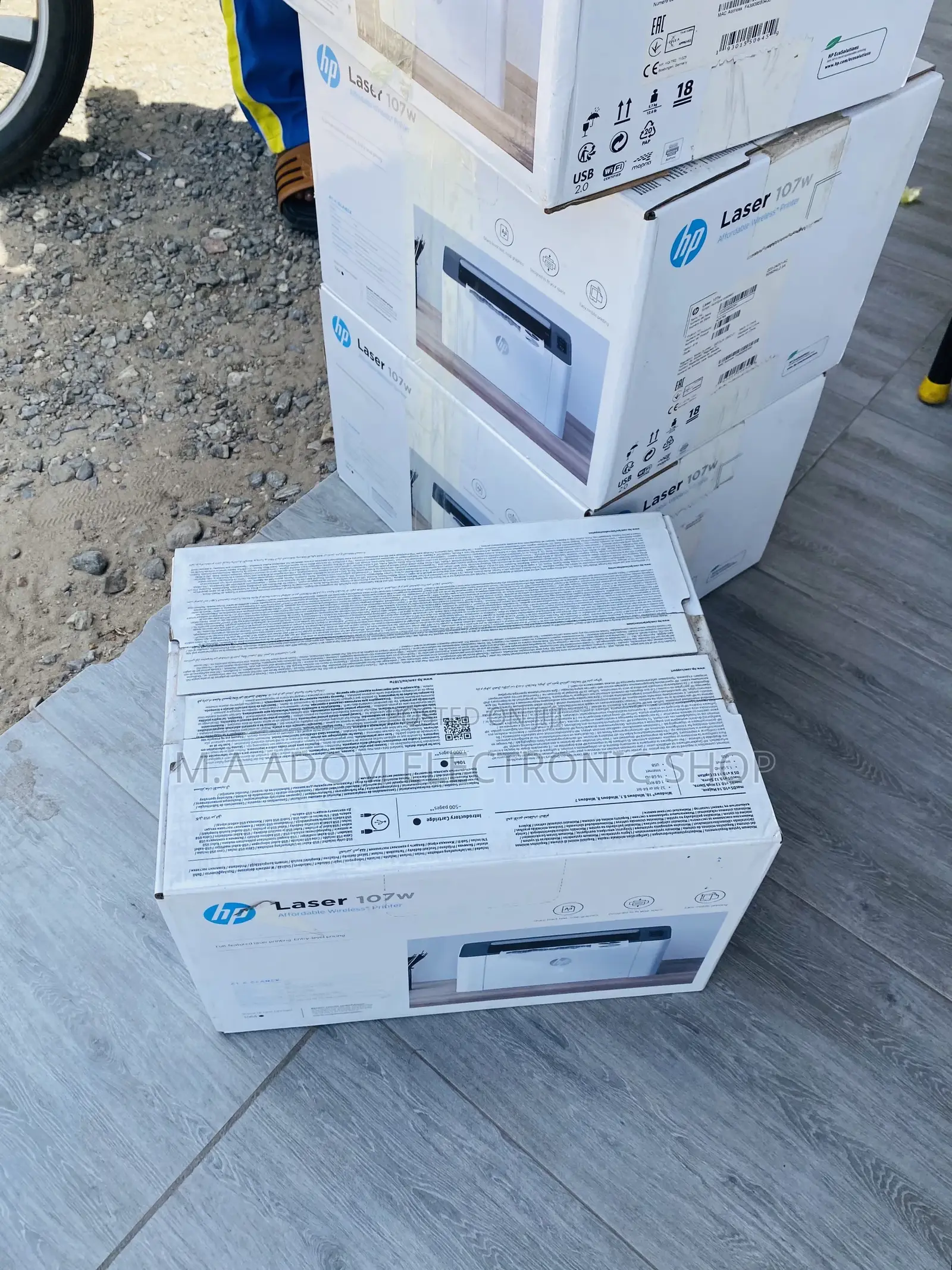Original Hp Laser Jet 107w Electric Printer(Black/White).