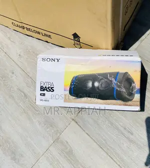 Brand New Sony SRS-Xb33 Portable Bluetooth Speaker(Black).