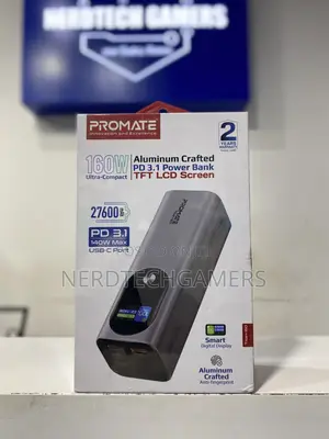 Promate Aluminum Crafted Power Bank 160w