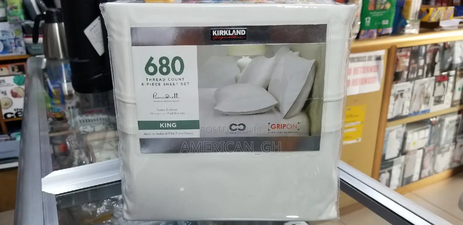 Kirkland Signature 680 Thread Count 6 Pieces Sheet Set(King)