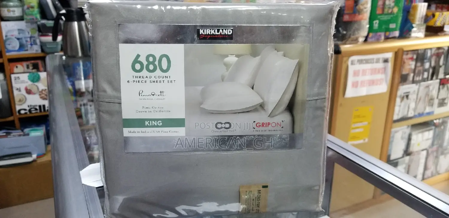 Kirkland Signature 680 Thread Count 6 Pieces Sheet Set(King)