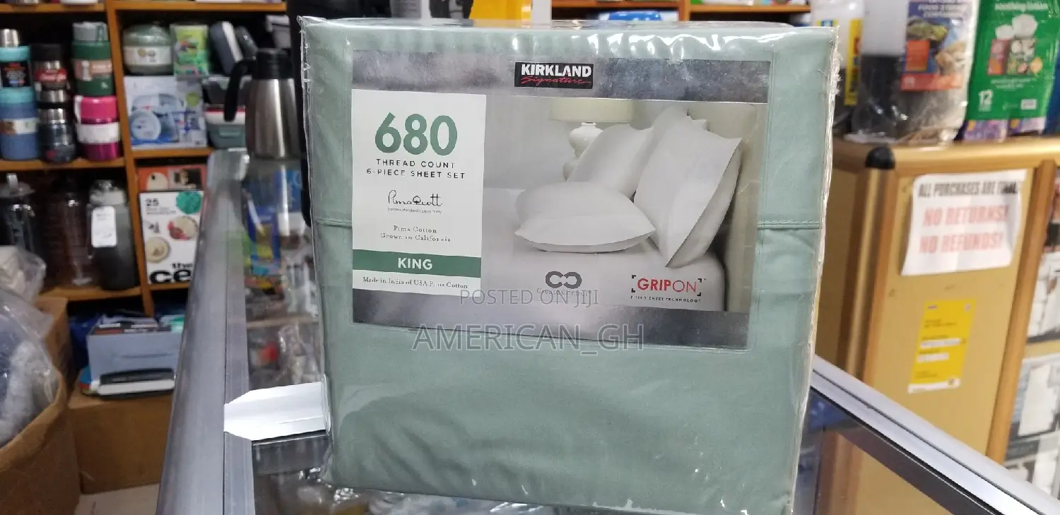 Kirkland Signature 680 Thread Count 6 Pieces Sheet Set(King)
