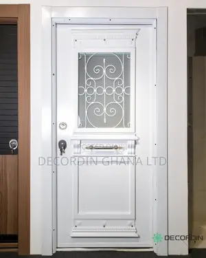 Vintage Heavy Duty Front Security Door With Glass Area