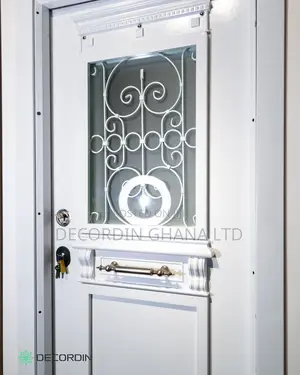 Vintage Heavy Duty Front Security Door With Glass Area