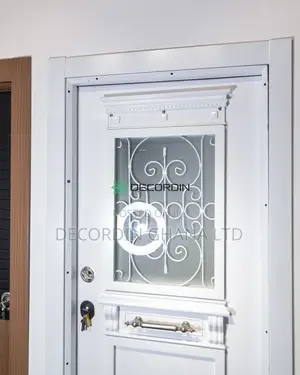 Vintage Heavy Duty Front Security Door With Glass Area