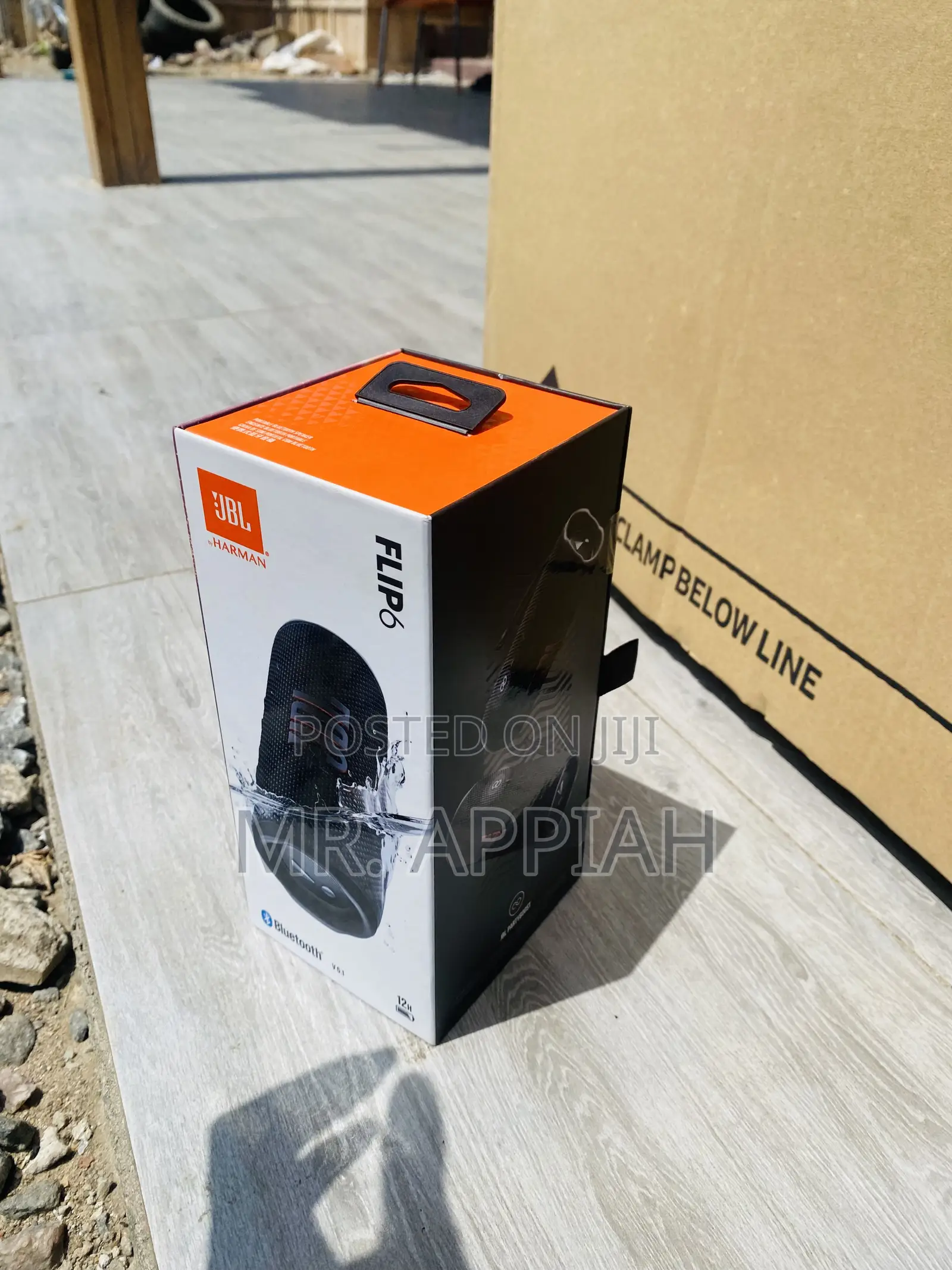 Authentic JBL Flip 6 Portable Bluetooth Speaker(Black).