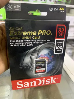 Sandisk 32GB Extreme Pro SDXC Ushs-l UHD Memory Card