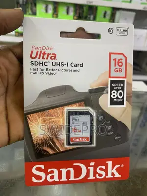 Sandisk 16GB Ultra SDHC UHS-I HD Camera Memory Card 80mb/S
