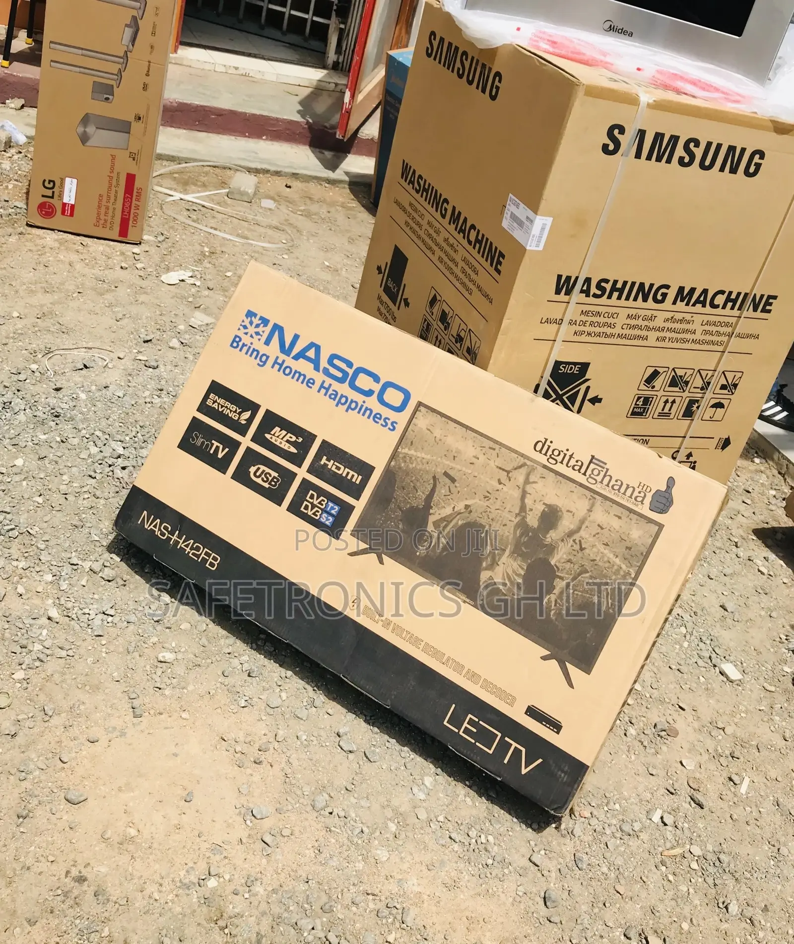 Glossy Black Nasco 42 Inches Electric Full HD Digital Led Tv