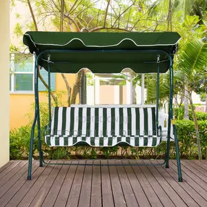 3 Seater Garden Swing Chair With Detachable Canopy