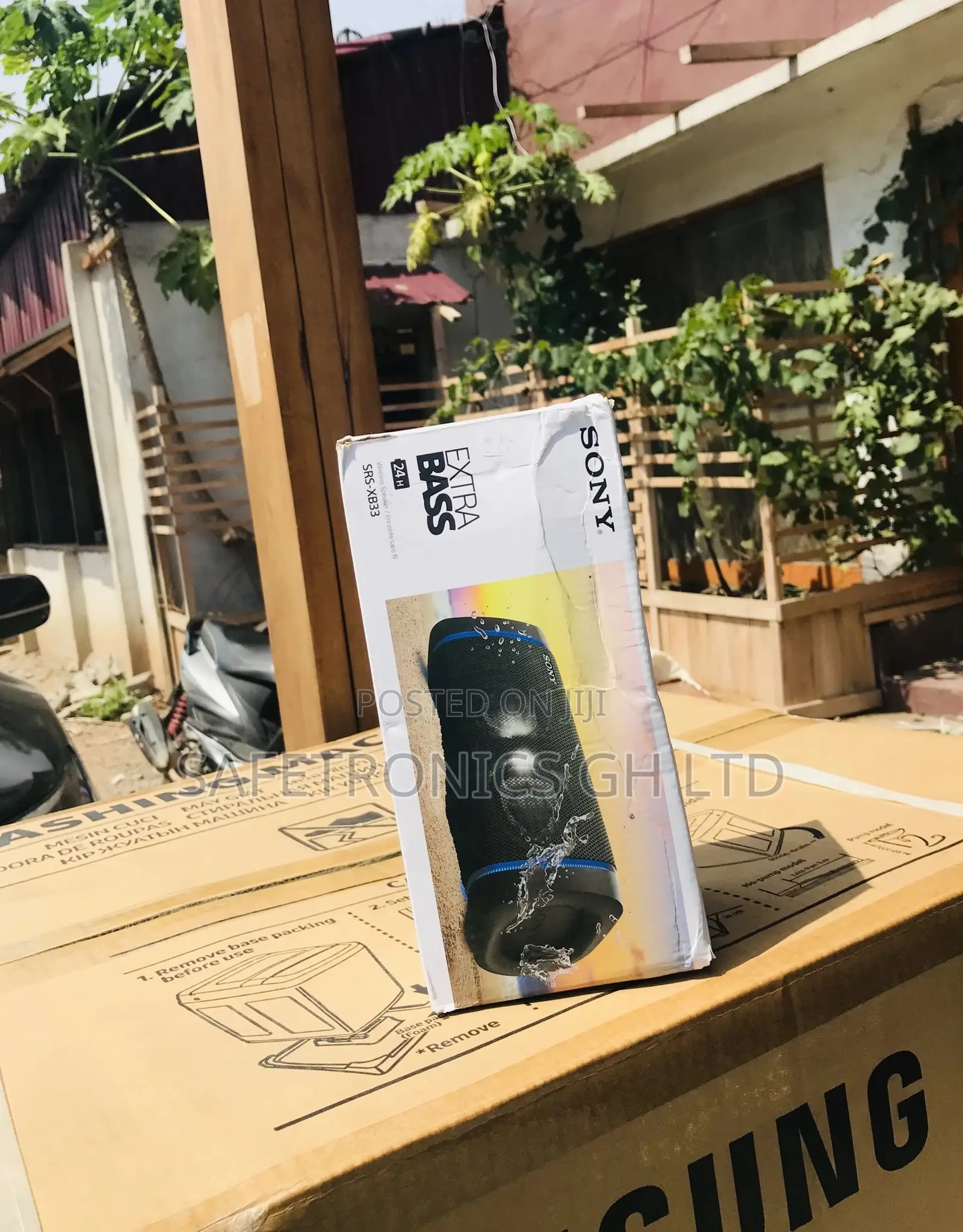 Bluetooth Wireless Electric Sony Black SRS-XB33 Speaker