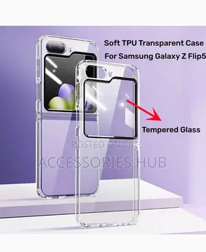 Samsung Z Flip 5 Transparent Case With Screen Protector