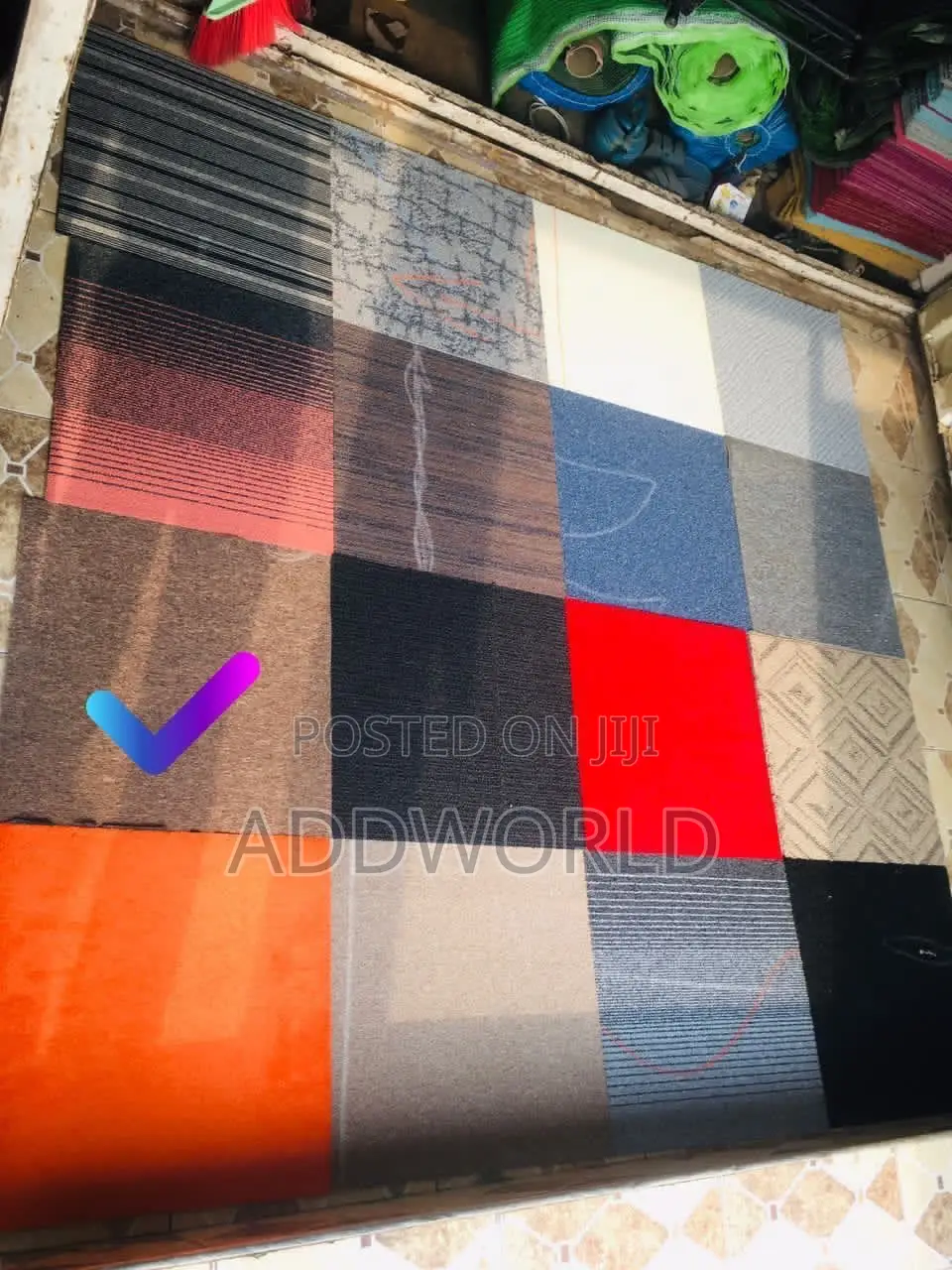 Woolen Tile Carpet Normall Colection (20pcs in a Box 600gh)