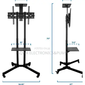 32 to 70 Inches High Durable Tv Stand on Wheels