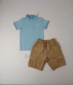 George Blue Polo Top and a Brown Cargo Short for 4-5 Yrs Boy