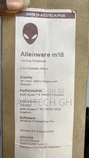 New Laptop Alienware M17x R2 32GB AMD Ryzen 9 SSD 1T